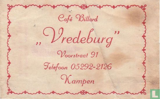 Café Biljart "Vredeburg" - Afbeelding 1