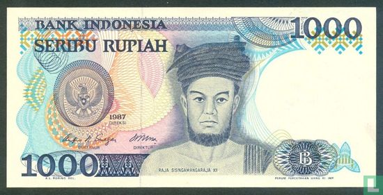 Indonesia 1,000 Rupiah 1987 - Image 1