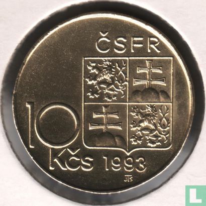 Tsjecho-Slowakije 10 korun 1993 "Tomáš Garrigue Masaryk" - Afbeelding 1