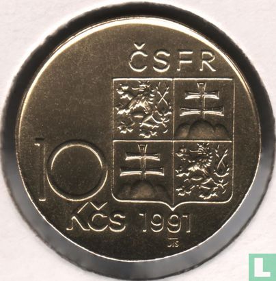 Tchécoslovaquie 10 korun 1991 "Milan Rastislav Štefánik" - Image 1