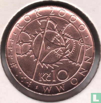 Tsjechië 10 korun 2000 "Year 2000" - Afbeelding 2