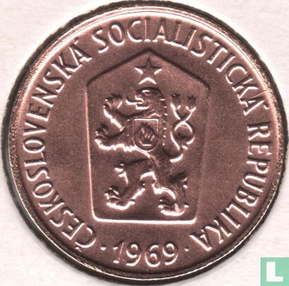 Tchécoslovaquie 50 haleru 1969 (année avec points) - Image 1