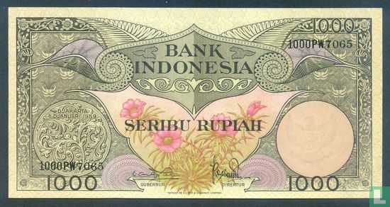 Indonesia 1,000 Rupiah 1959 (P71a) - Image 1