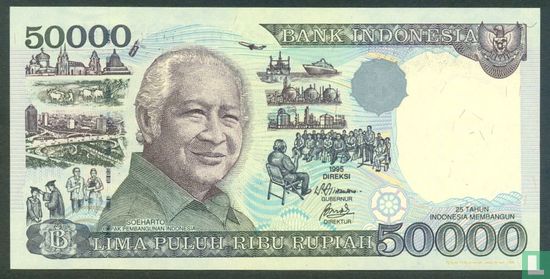 Indonesia 50,000 Rupiah 1998 - Image 1