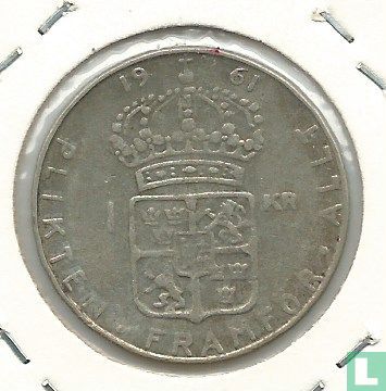 Sweden 1 krona 1961 (U) - Image 1