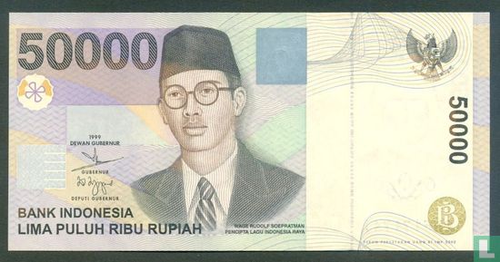 Indonesia 50,000 Rupiah 2002 - Image 1