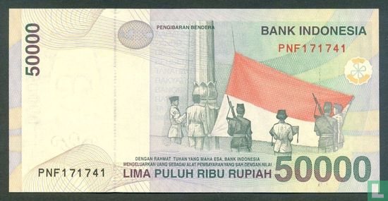 Indonesia 50,000 Rupiah 2002 - Image 2