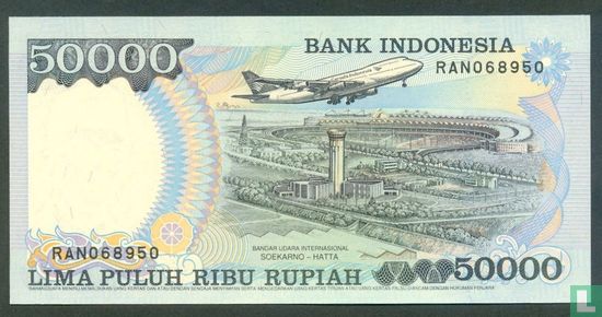 Indonésie 50.000 Rupiah 1993 - Image 2