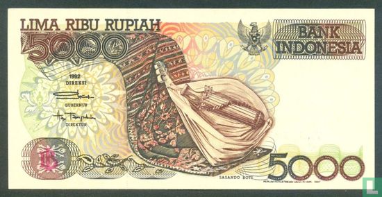 Indonésie 5.000 Rupiah 1997 - Image 1