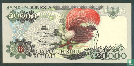 Indonesia 20,000 Rupiah 1993 - Image 1