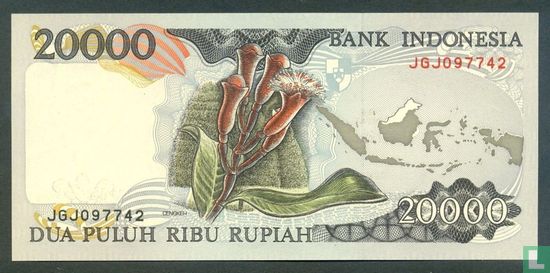 Indonesia 20,000 Rupiah 1993 - Image 2