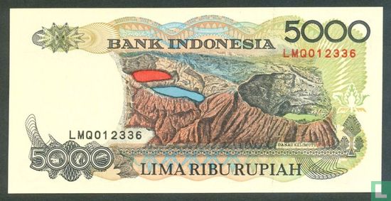 Indonésie 5.000 Rupiah 1993 - Image 2