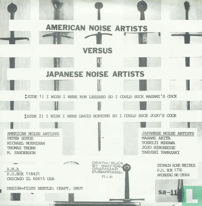 American Noise Artists vs. Japanese Noise Artists - Bild 2