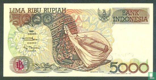 Indonésie 5.000 Rupiah 1999 - Image 1
