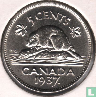 Canada 5 cents 1937 - Image 1