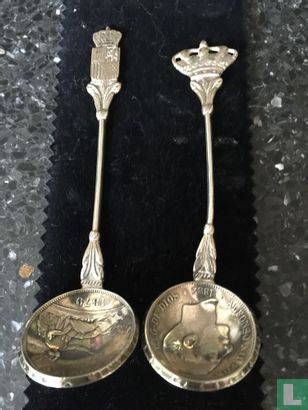 Muntlepels van pesetas (zilver) - Image 1