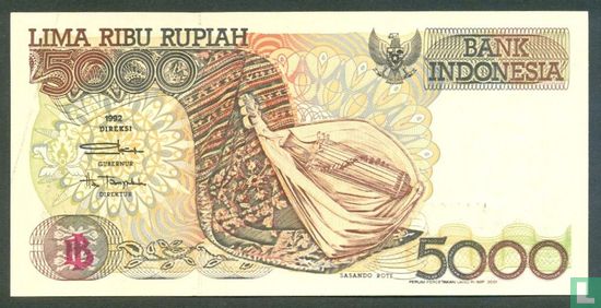 Indonesia 5,000 Rupiah 2001 - Image 1