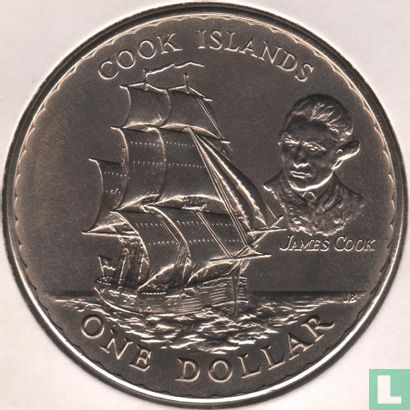 New Zealand 1 dollar 1970 "Royal Visit - Cook Islands" - Image 2