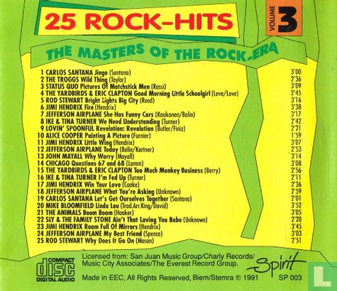 25 Rock-Hits - The Masters Of The Rock-Era # 3 - Afbeelding 2