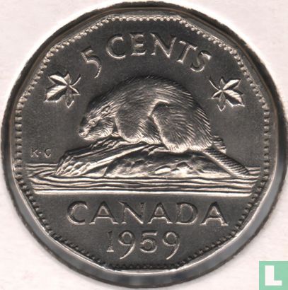 Canada 5 cents 1959 - Afbeelding 1