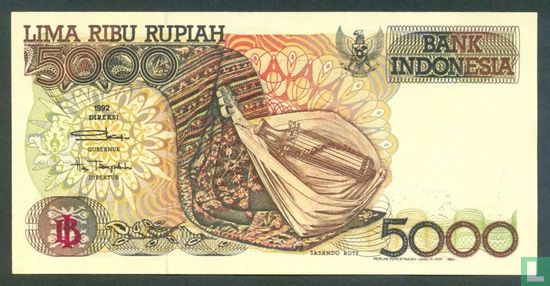 Indonesië 5.000 Rupiah 1994 - Afbeelding 1