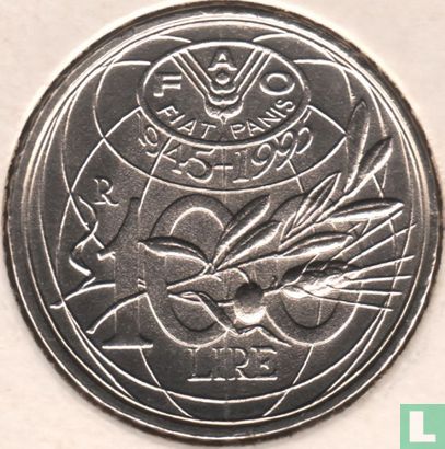 Italie 100 lire 1995 "50th anniversary of the FAO" - Image 1