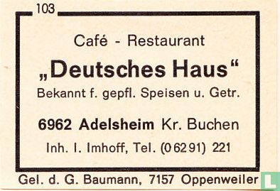 "Deutsches Haus" - I. Imhoff