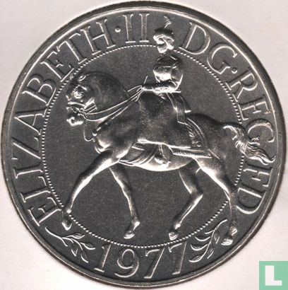 Verenigd Koninkrijk 25 new pence 1977 "25th anniversary Accession of Queen Elizabeth II" - Afbeelding 1