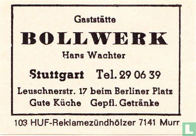 Gaststätte Bollwerk - Hans Wachter