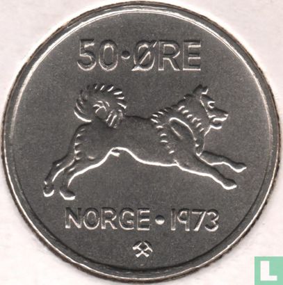 Norwegen 50 Øre 1973 - Bild 1