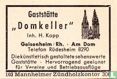 Gaststätte "Domkeller" - H. Kopp
