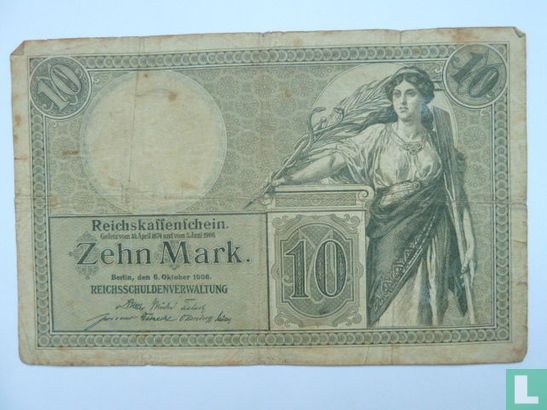 Reich Gewächshäuser Schein, 10 Mark 1906.06.10 - Bild 1