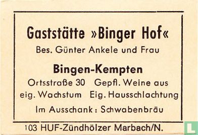 Gaststätte "Binger Hof" - Günter Ankele und Frau