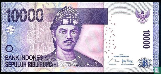 Indonesia 10,000 Rupiah 2015 - Image 1