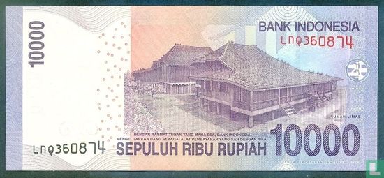 Indonesië 10.000 Rupiah 2015 - Afbeelding 2