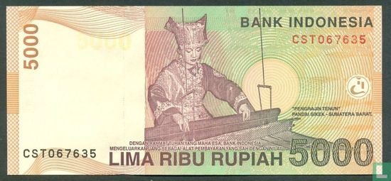 Indonésie 5.000 Rupiah 2003 - Image 2