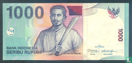 Indonesia 1,000 Rupiah 2013 - Image 1