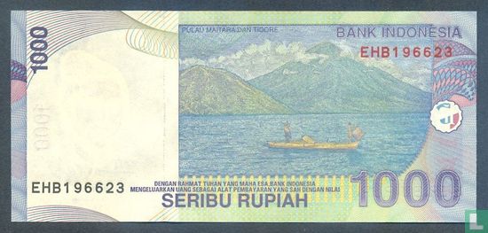 Indonesia 1,000 Rupiah 2013 - Image 2
