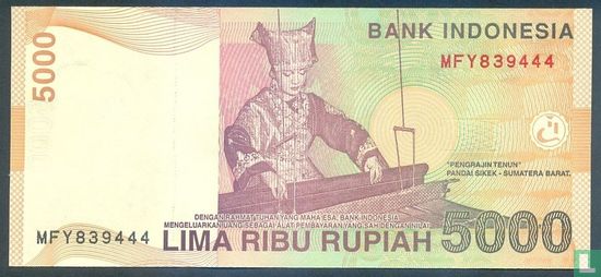 Indonesië 5.000 Rupiah 2015 - Afbeelding 2