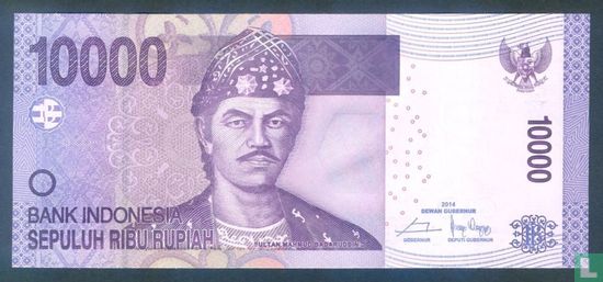Indonesia 10,000 Rupiah 2014 - Image 1