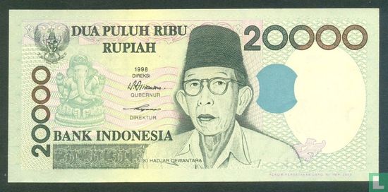 Indonesia 20,000 Rupiah 2003 - Image 1