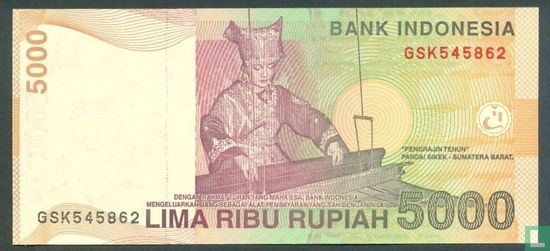 Indonésie 5.000 Rupiah 2011 - Image 2