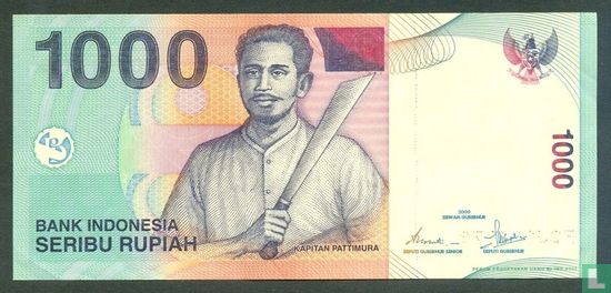 Indonesia 1,000 Rupiah 2002 - Image 1