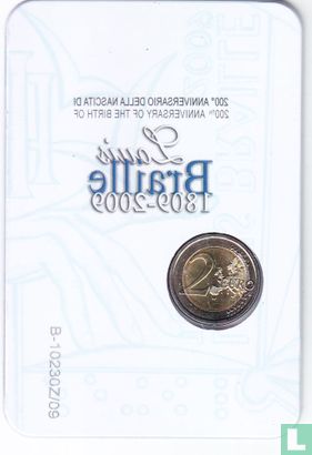 Italië 2 euro 2009 (folder) "200th anniversary of the birth of Louis Braille" - Afbeelding 3