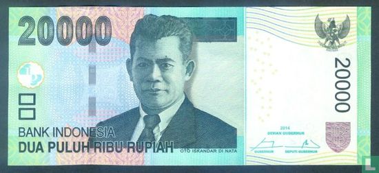 Indonesië 20.000 Rupiah 2014 - Afbeelding 1