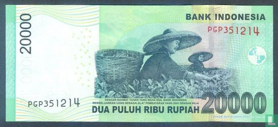 Indonesië 20.000 Rupiah 2014 - Afbeelding 2