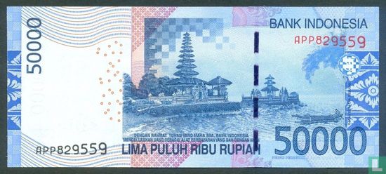 Indonésie 50.000 Rupiah 2012 - Image 2