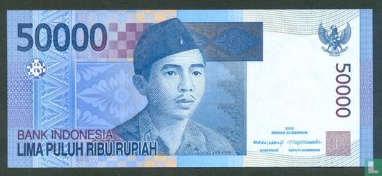 Indonesia 50,000 Rupiah 2008 - Image 1