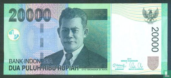 Indonesia 20,000 Rupiah 2011 - Image 1