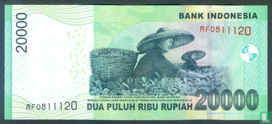 Indonesië 20.000 Rupiah 2013 - Afbeelding 2